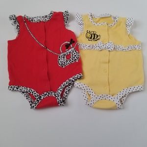 First Impressions Baby Girl Lot of 2 Tops 3-6mths